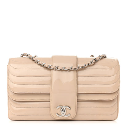 Chanel Patent Horizontal Quilted Jumbo Single Flap Pink 1 of 18