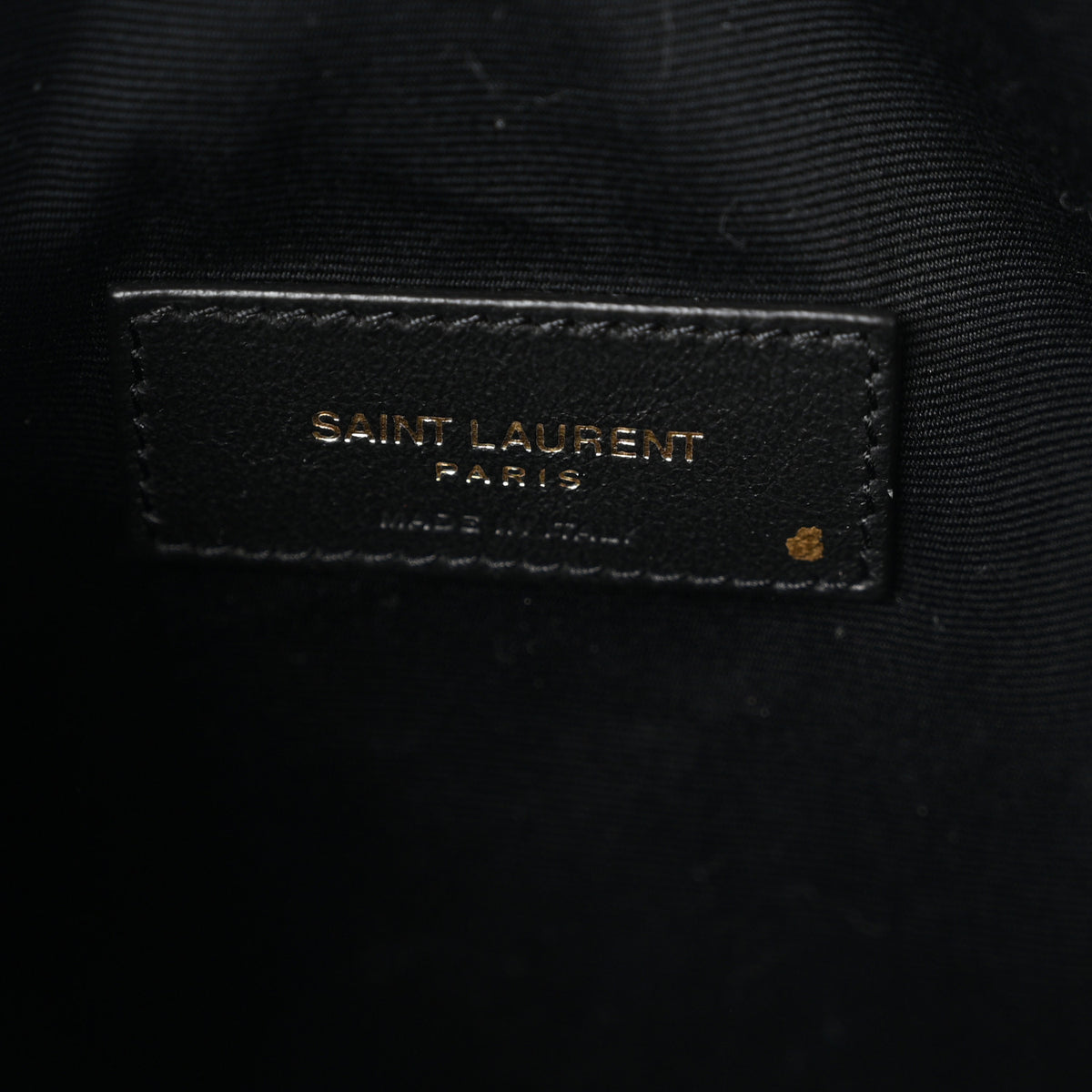 Saint Laurent Wool Calfskin Rive Gauche Bucket Bag Black Gold 7 of 11