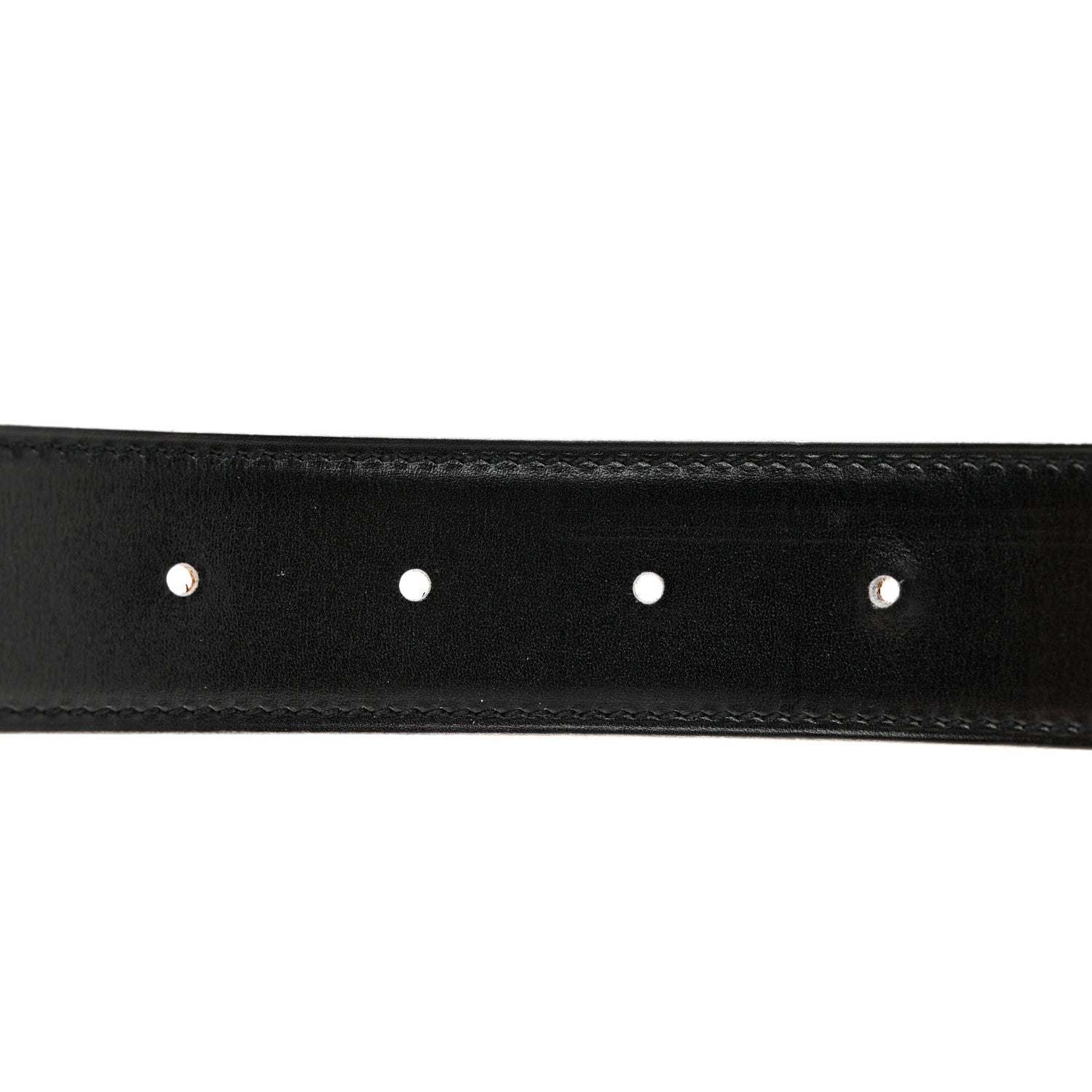 Hermes Swift Courchevel 24mm Belt Strap 70 Black Gold 6 of 6
