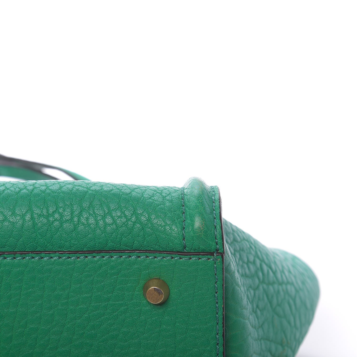 MCM Calfskin Small Kathy Tote Green 11 of 14