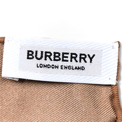 Burberry Silk Monogram Print Square Scarf Bridle Brown 4 of 4
