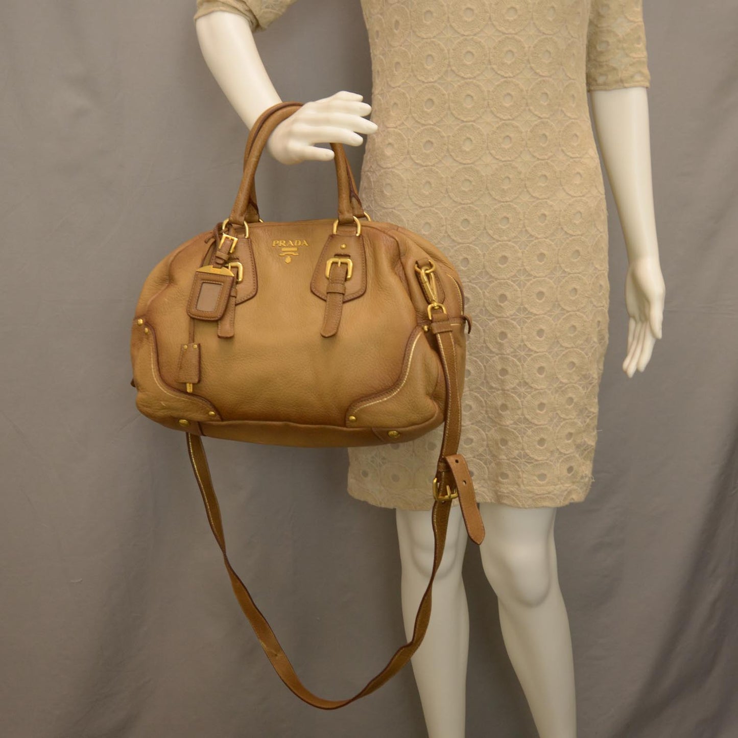 Cervo Antik Dome Satchel Naturale