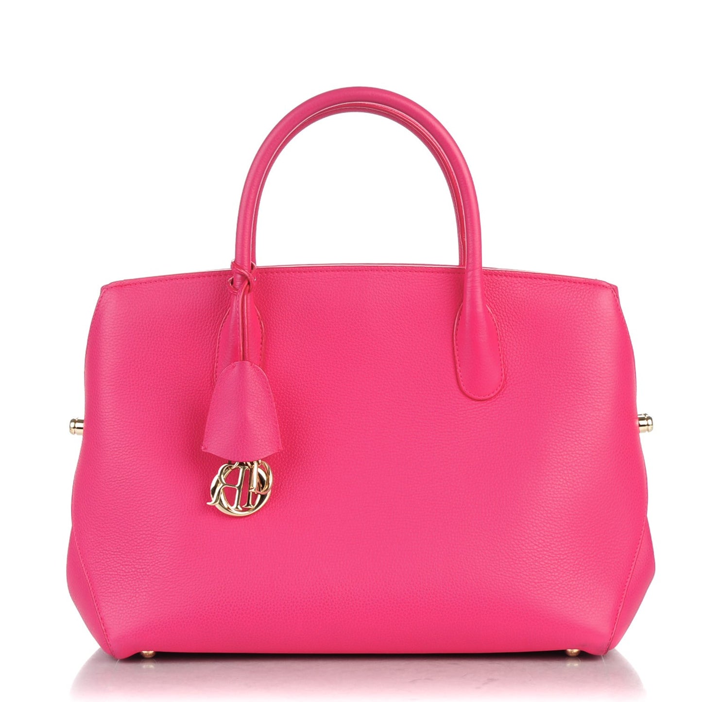 Grained Calfskin Bar Tote Coquelicot
