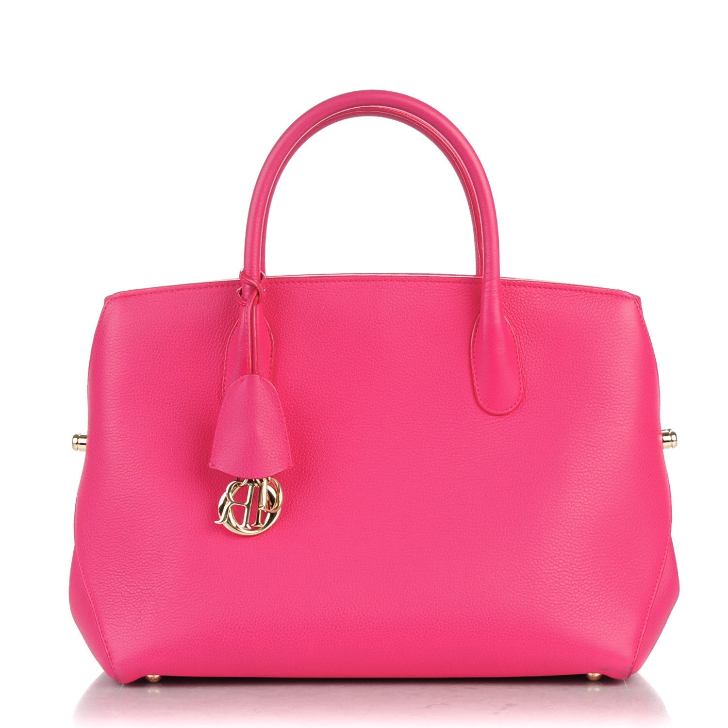 Christian Dior Grained Calfskin Bar Tote Coquelicot 1 of 7