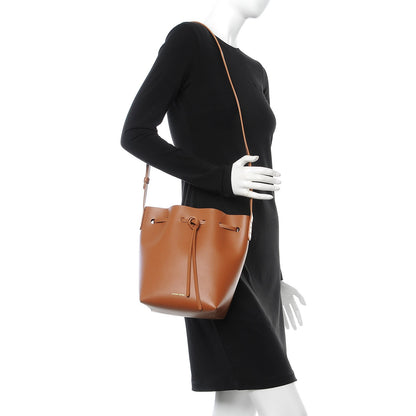 Mansur Gavriel Calfskin Mini Bucket Bag Saddle 2 of 12