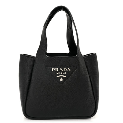 Prada Vitello Daino Soft Mini Dynamique Tote Black 1 of 9
