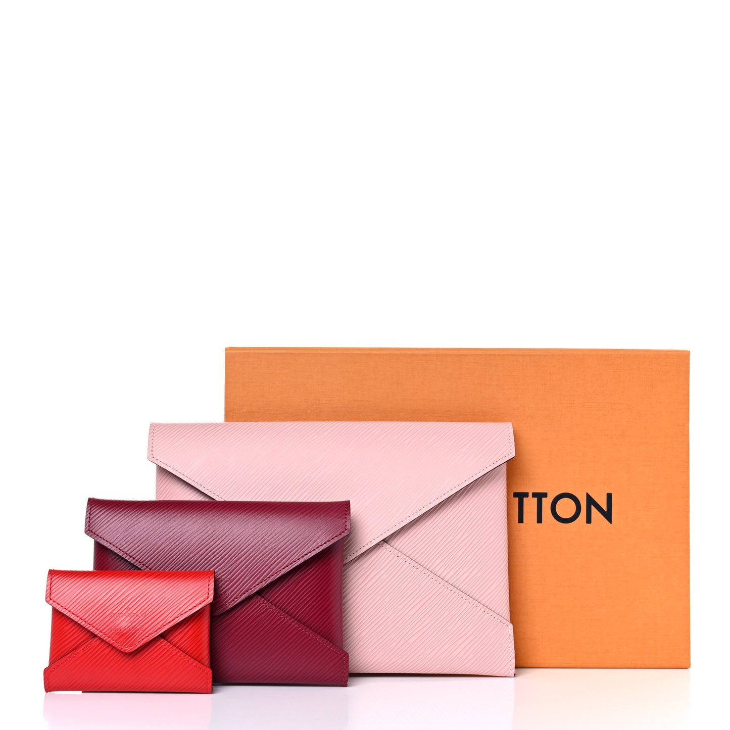 Epi Kirigami Pochette Set Rose Ballerine Fuchsia Coquelicot