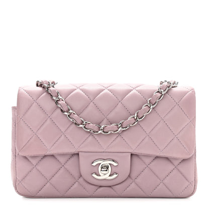 Chanel Lambskin Quilted Mini Rectangular Flap Light Purple 1 of 10