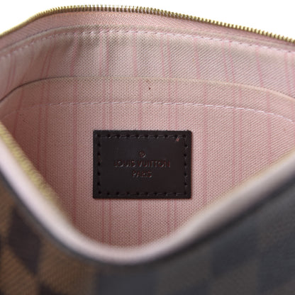 Louis Vuitton Damier Ebene Neverfull MM GM Pochette Rose Ballerine 7 of 9