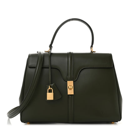 Celine Satinated Calfskin Medium 16 Top Handle Bag Khaki 1 of 12