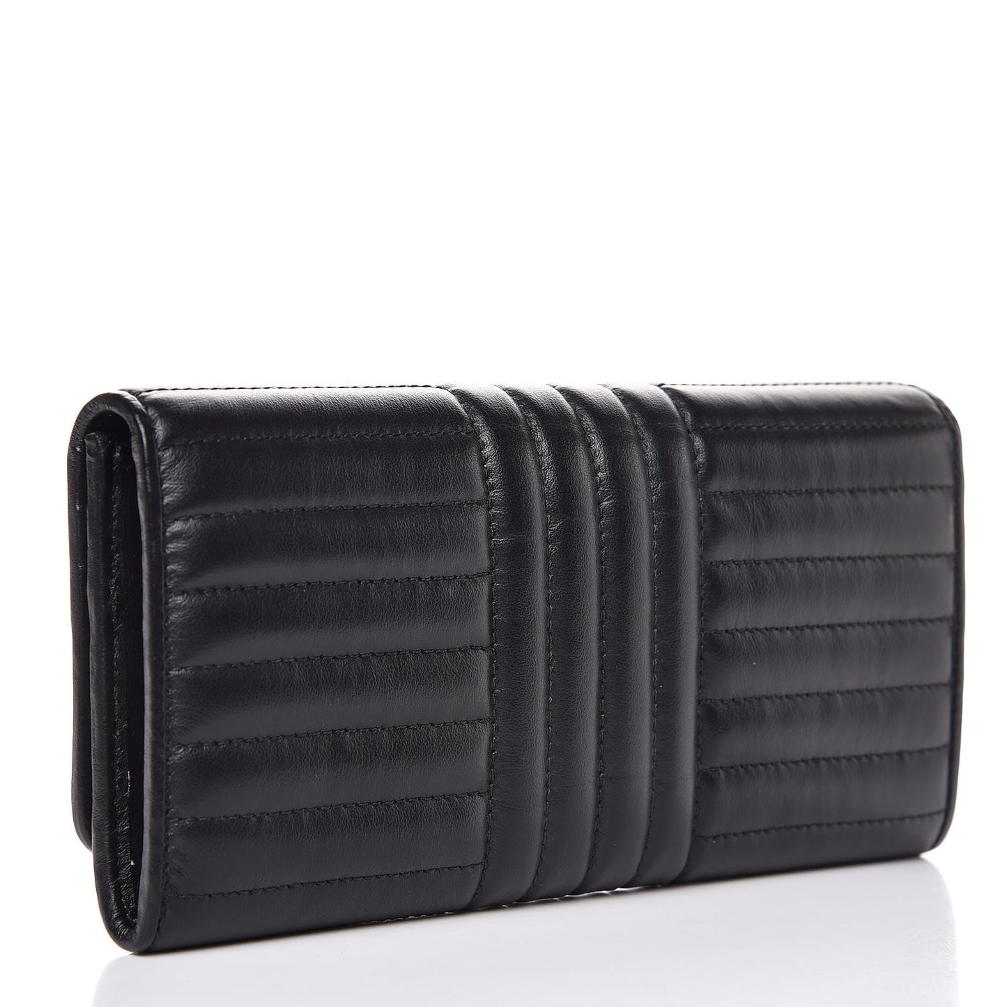 Soft Calfskin Diagramme Continental Wallet Black