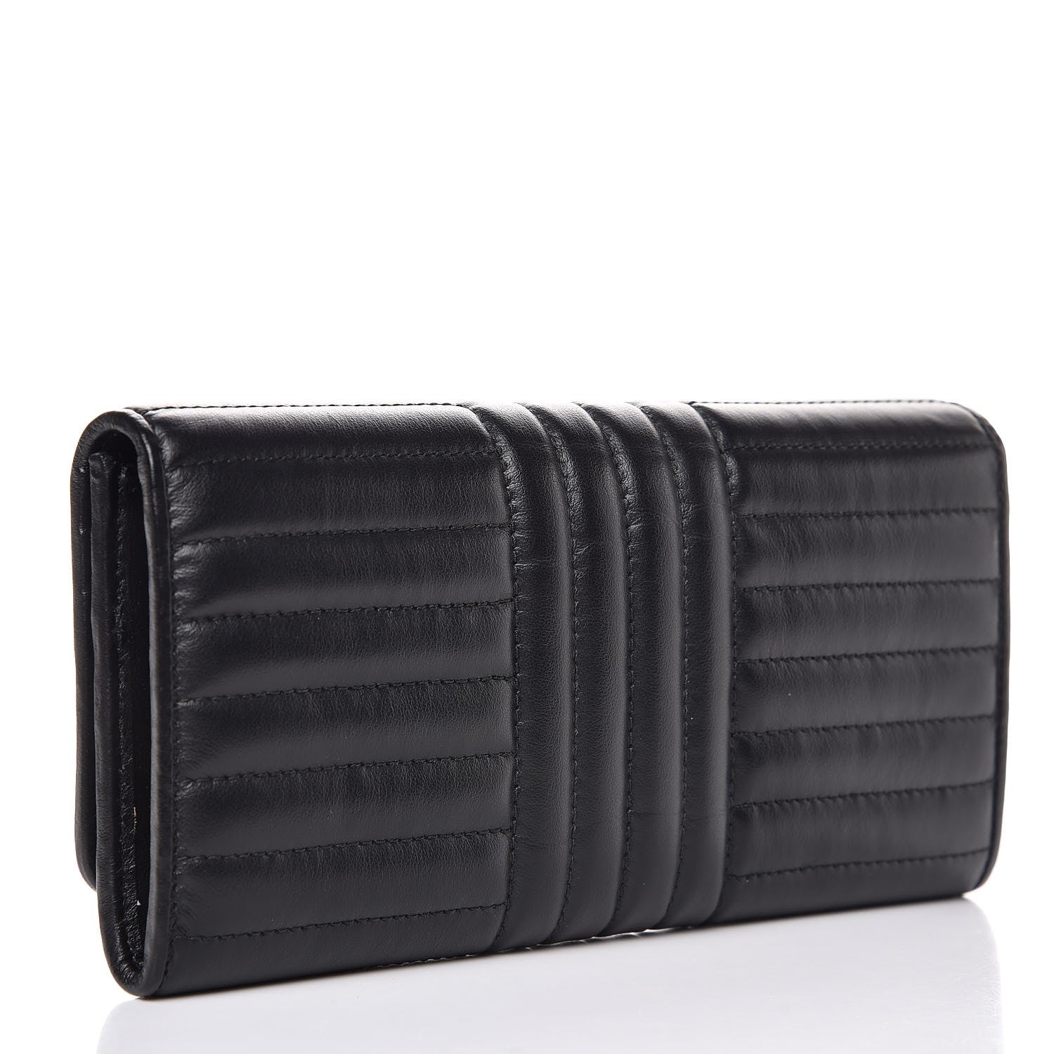 Prada Soft Calfskin Diagramme Continental Wallet Black 4 of 9