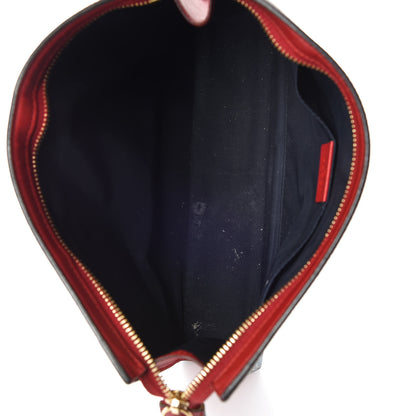 Gucci GG Supreme Monogram Blooms Large Cosmetic Case Beige Blue Navy Hibiscus Red 8 of 14