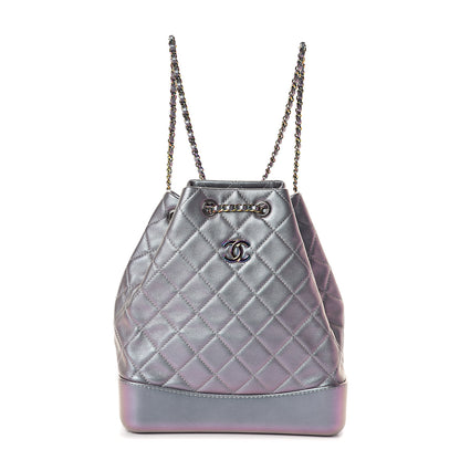 Chanel Iridescent Lambskin Calfskin Quilted Gabrielle Backpack Light Purple 1 of 9