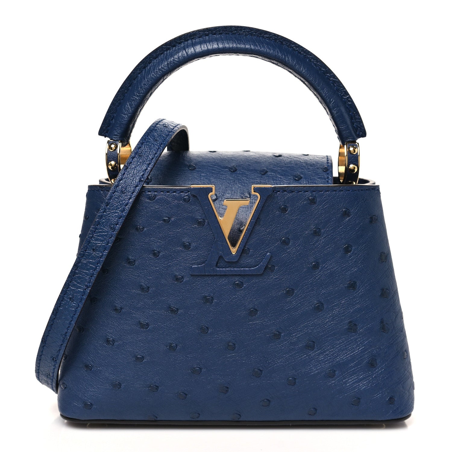 Louis Vuitton Ostrich Capucines Mini Indigo 1 of 8