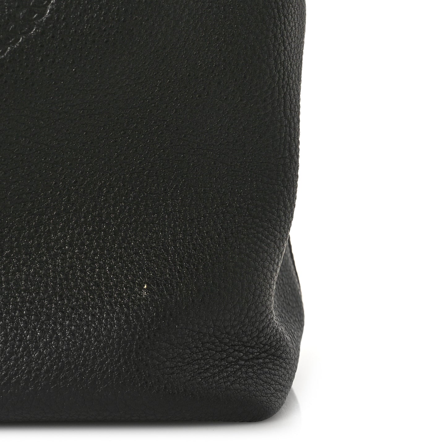 Vitello Phenix Embossed Logo Hobo Black
