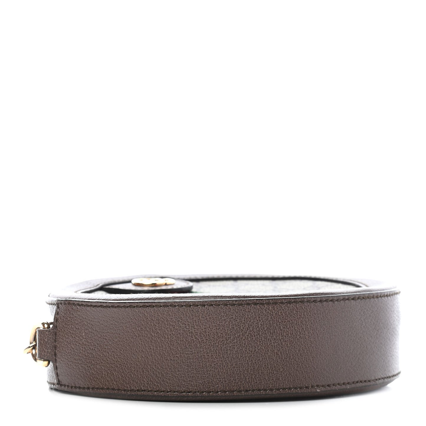 GG Supreme Monogram Web Mini Ophidia Round Shoulder Bag Brown