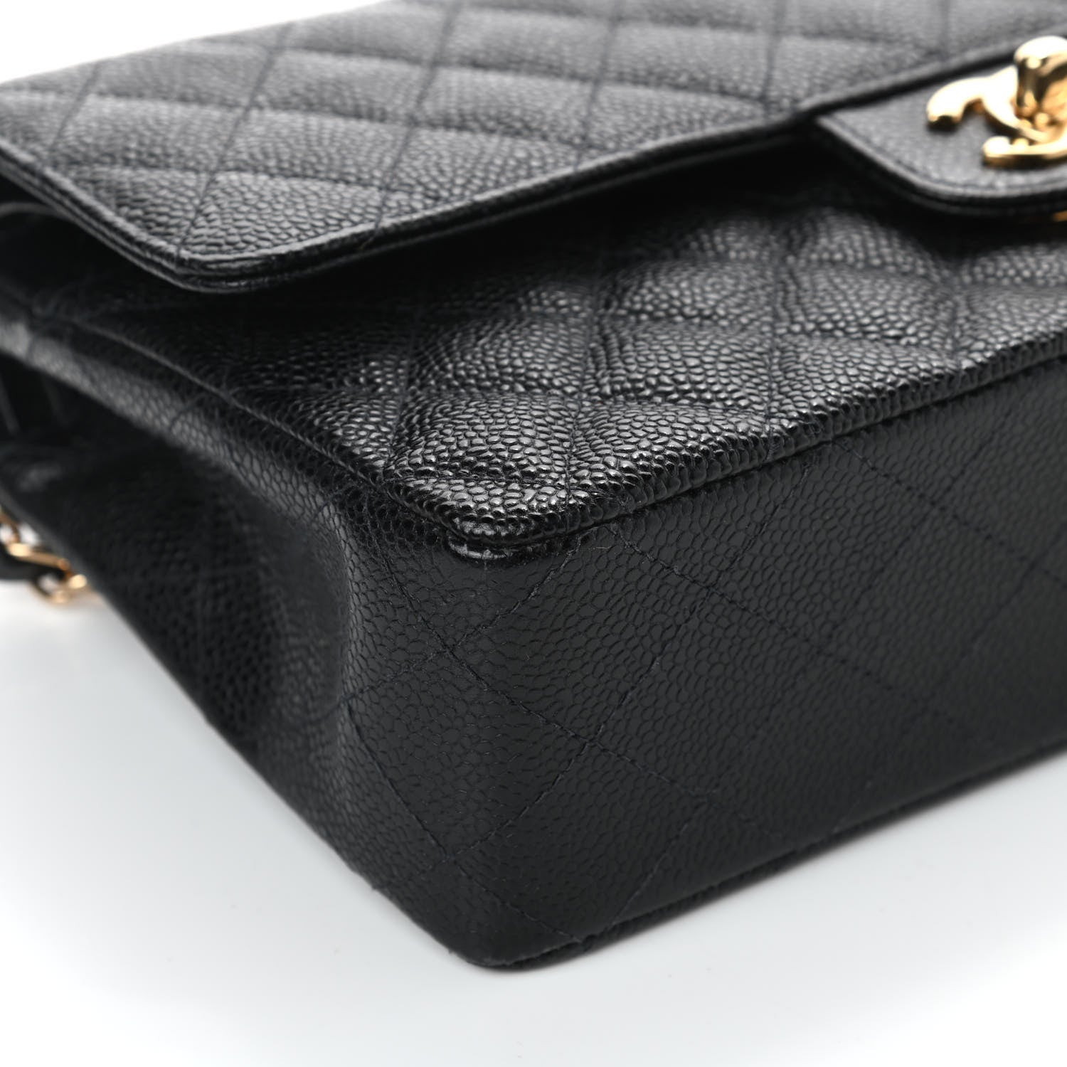 Chanel Caviar Quilted Medium Double Flap Black 8 of 10