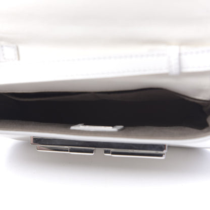 Fendi Vitello Dolce Calf Hair Studded Mini 3Baguette Shoulder Bag White 5 of 10