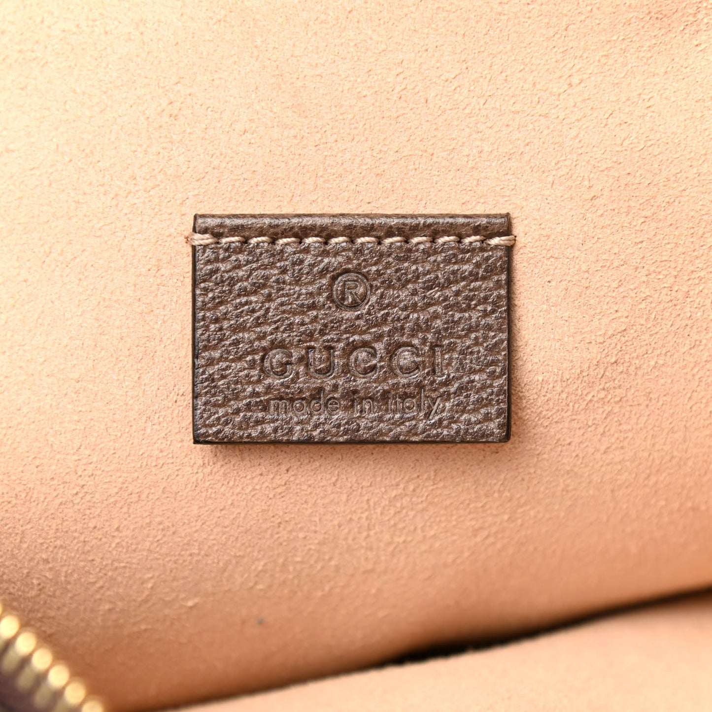 GG Supreme Monogram Large Ophidia Pouch Clutch Brown