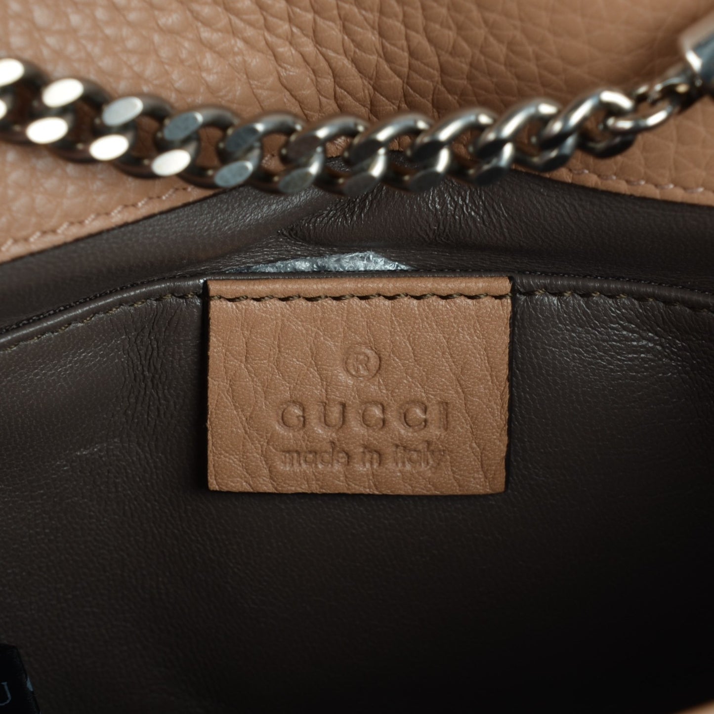 Calfskin Studded Small Miss Bamboo Shoulder Bag Camelia