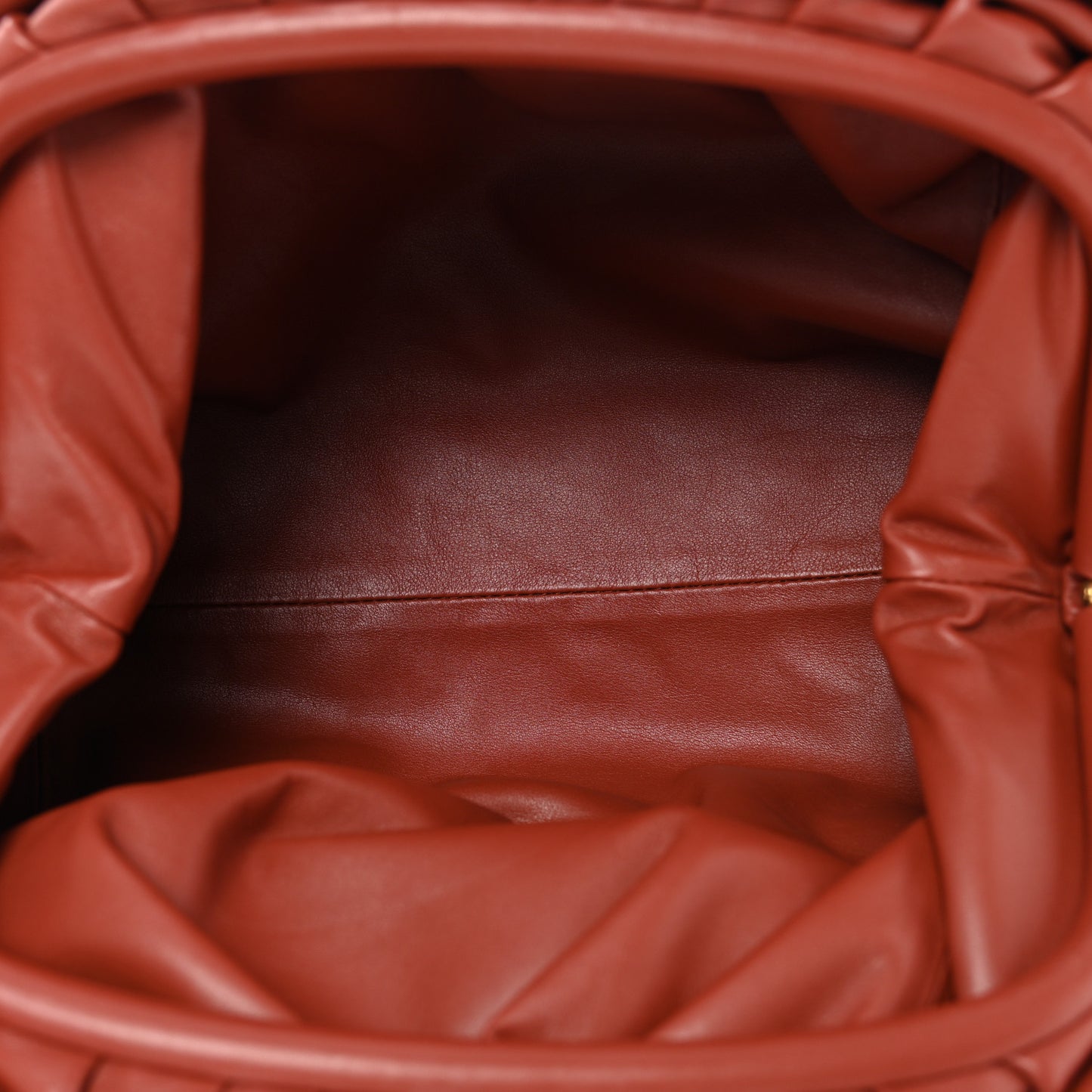 Smooth Butter Calf The Pouch Oversized Clutch Rust