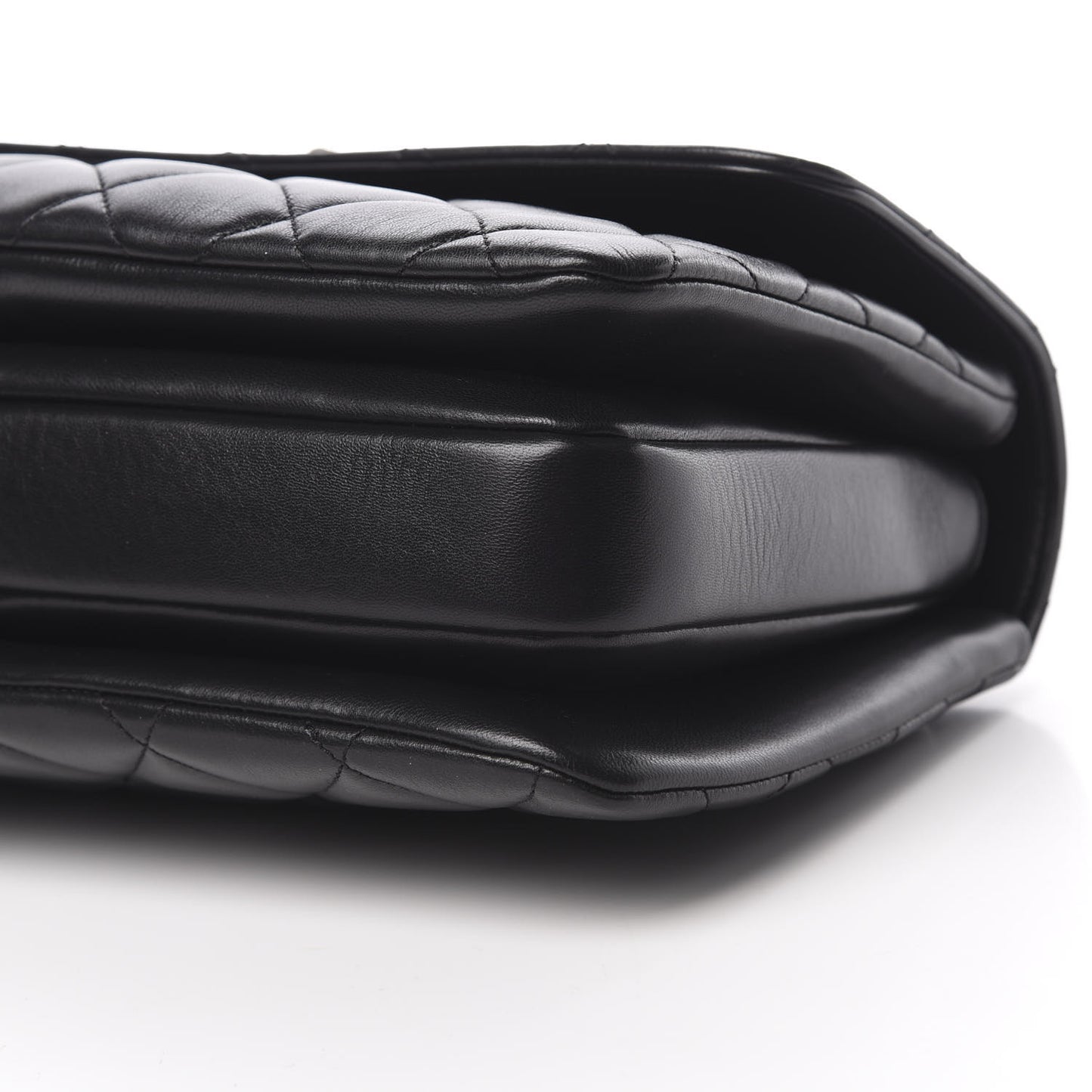 Lambskin Quilted Medium Trendy CC Flap Dual Handle Bag Black