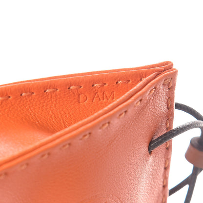 Hermes Milo Lambskin Swift Shopping Bag Charm Feu Gold 3 of 4