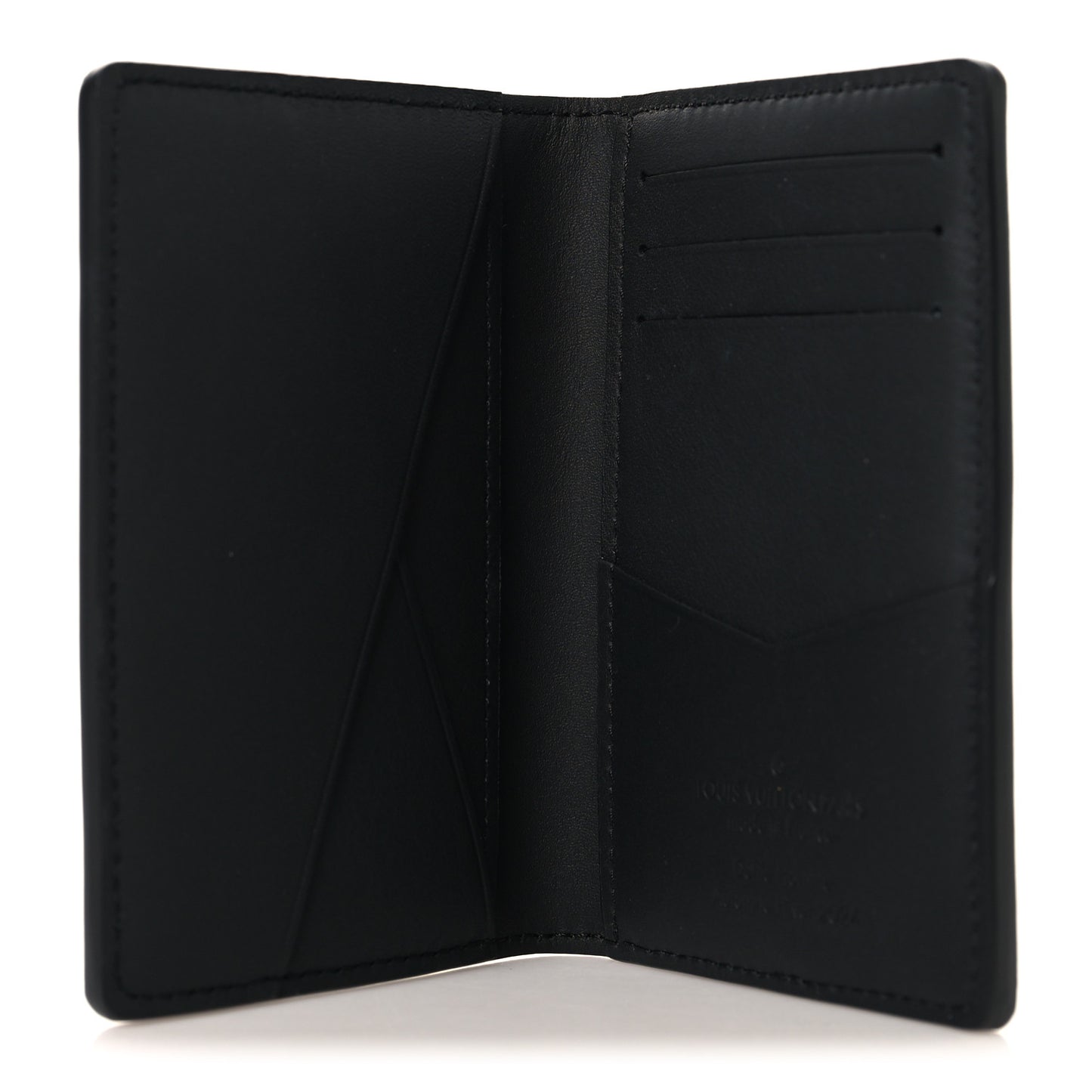 Brushed Monogram Pocket Organizer Black White