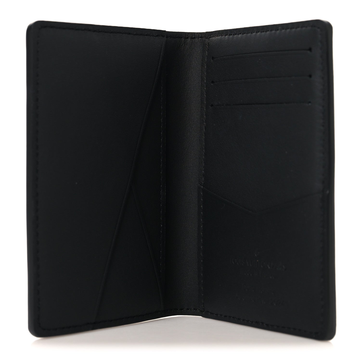 Louis Vuitton Brushed Monogram Pocket Organizer Black White 5 of 7