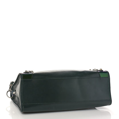 Balenciaga Smooth Calfskin Metallic Patent Giant 12 Silver Hardware City Vert Poker Fonce 4 of 8