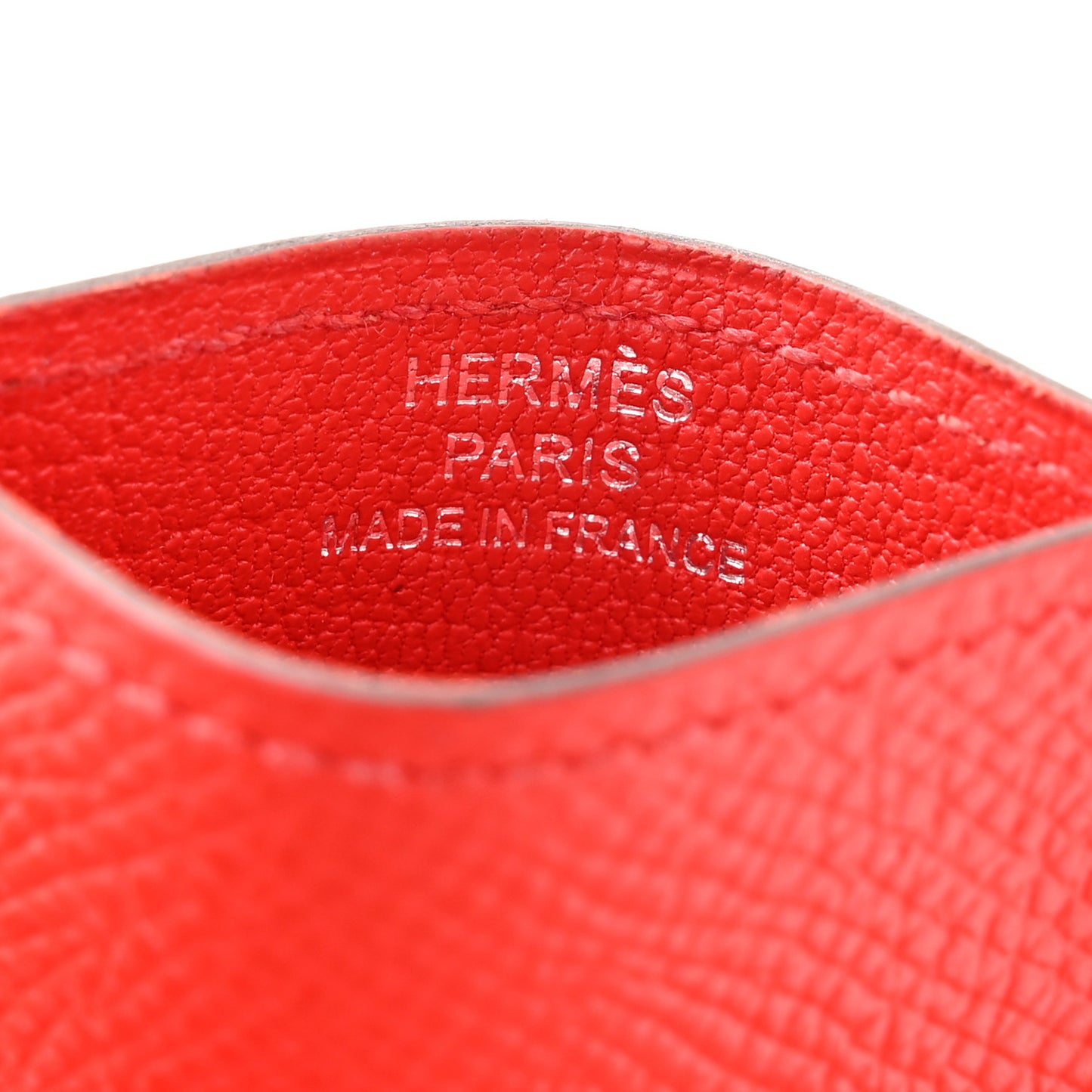 Epsom Diabolo Card Holder Case Capucine