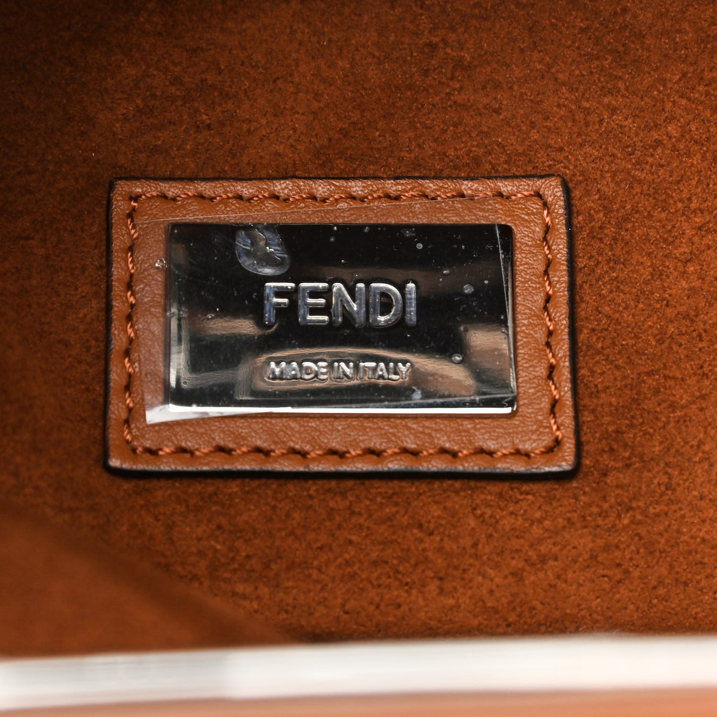 Calfskin Lace Up Large Peekaboo Iconic Satchel Cognac