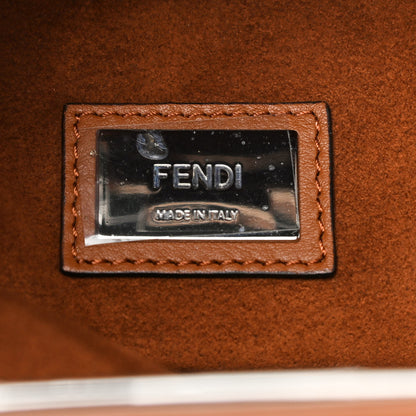 Fendi Calfskin Lace Up Large Peekaboo Iconic Satchel Cognac 7 of 12