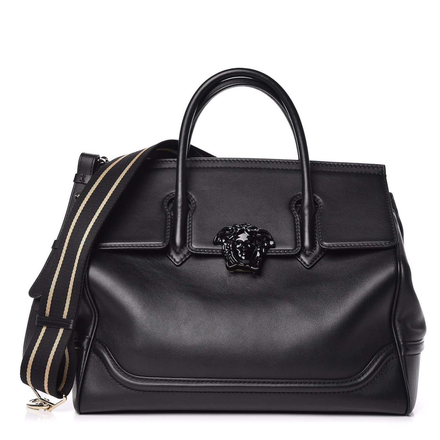 Versace Calfskin Large Palazzo Empire Bag Black 1 of 23