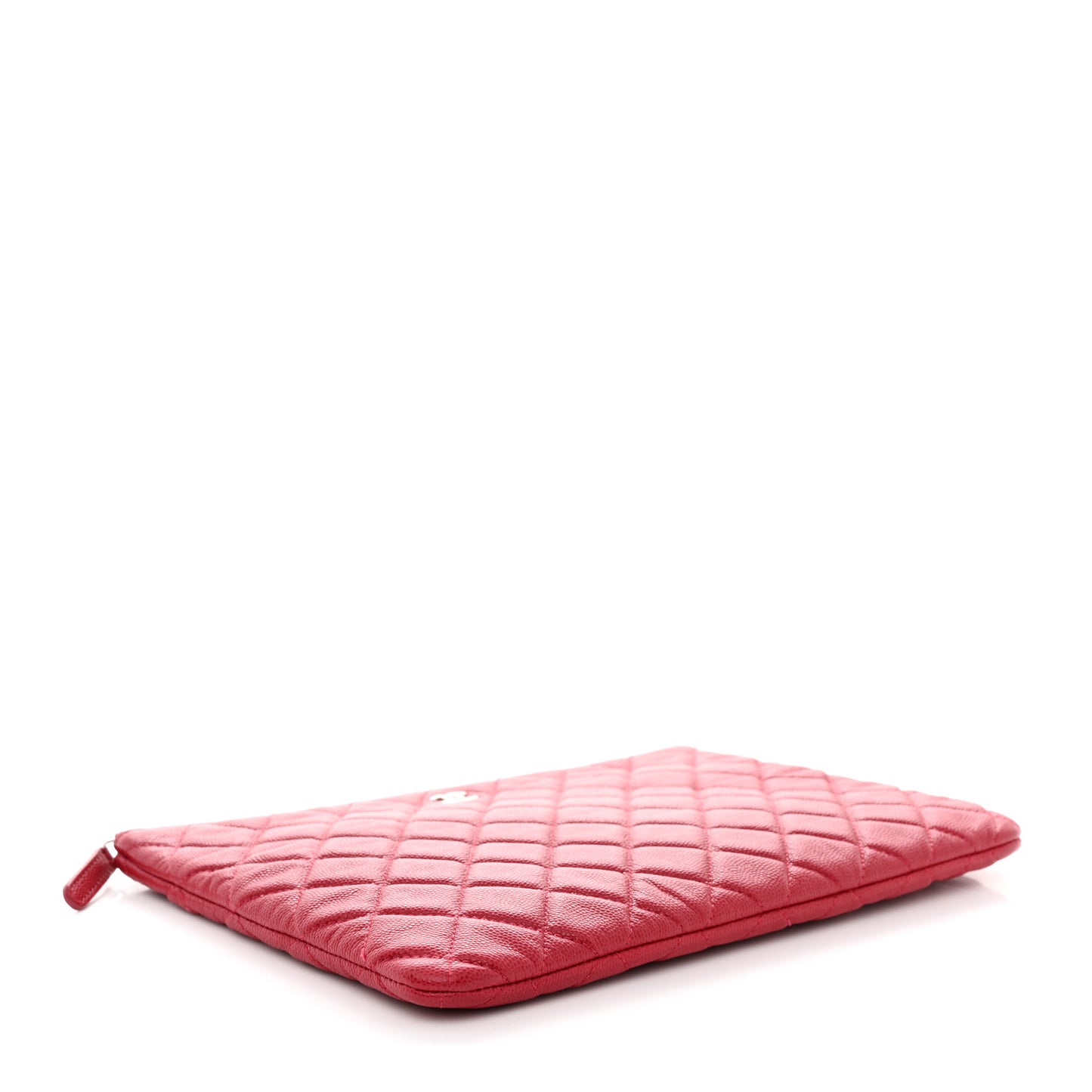 Caviar Quilted Medium Cosmetic Case Red