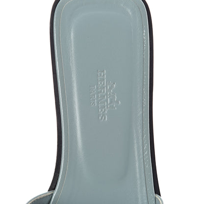 Hermes Patent Epsom Oran Sandals 37 Bleu Ciel 5 of 8