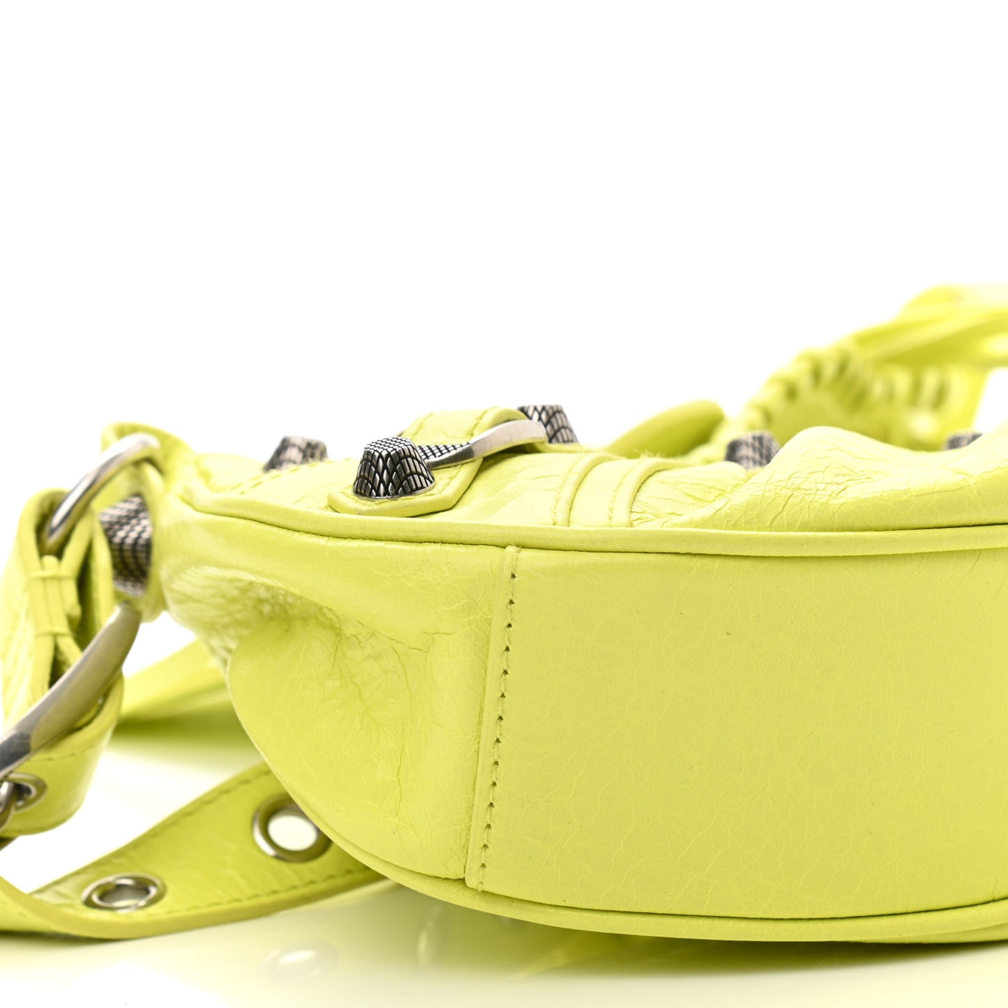 Agneau Arena Le Cagole Shoulder Bag XS Lime
