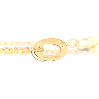 Hermes Lacquered Gold Mini Pop H Pendant Necklace Rose Dragee 6 of 7