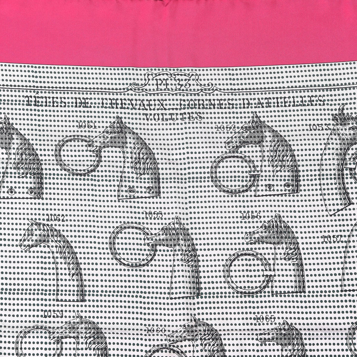 Silk Manufacture de Boucleries Scarf 90 Blanc Rose Indien Gris