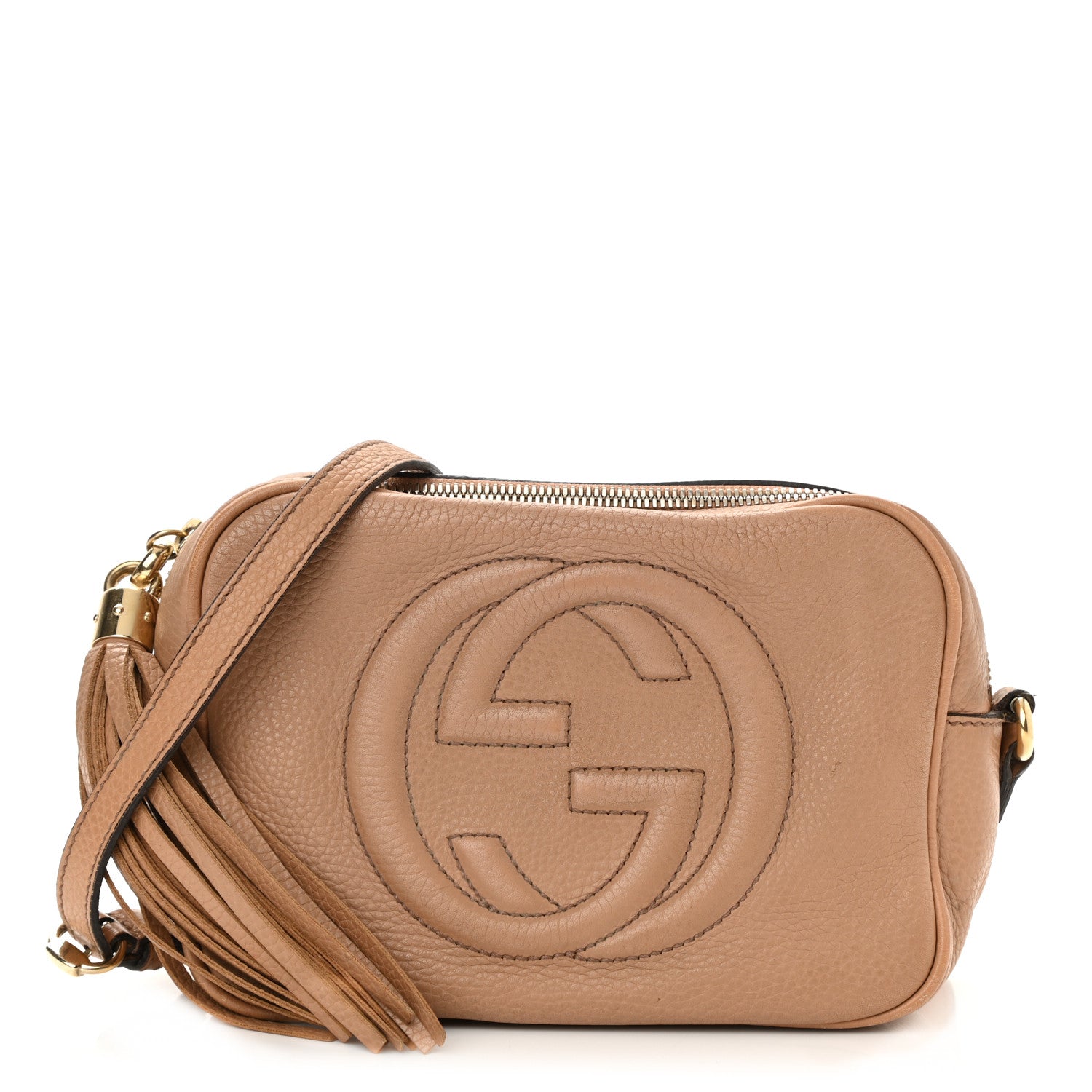 Gucci Pebbled Calfskin Small Soho Disco Bag Camelia 1 of 10