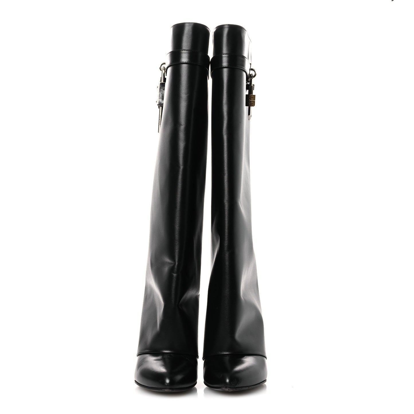 Calfskin Shark Lock Pant Boots 36 Black