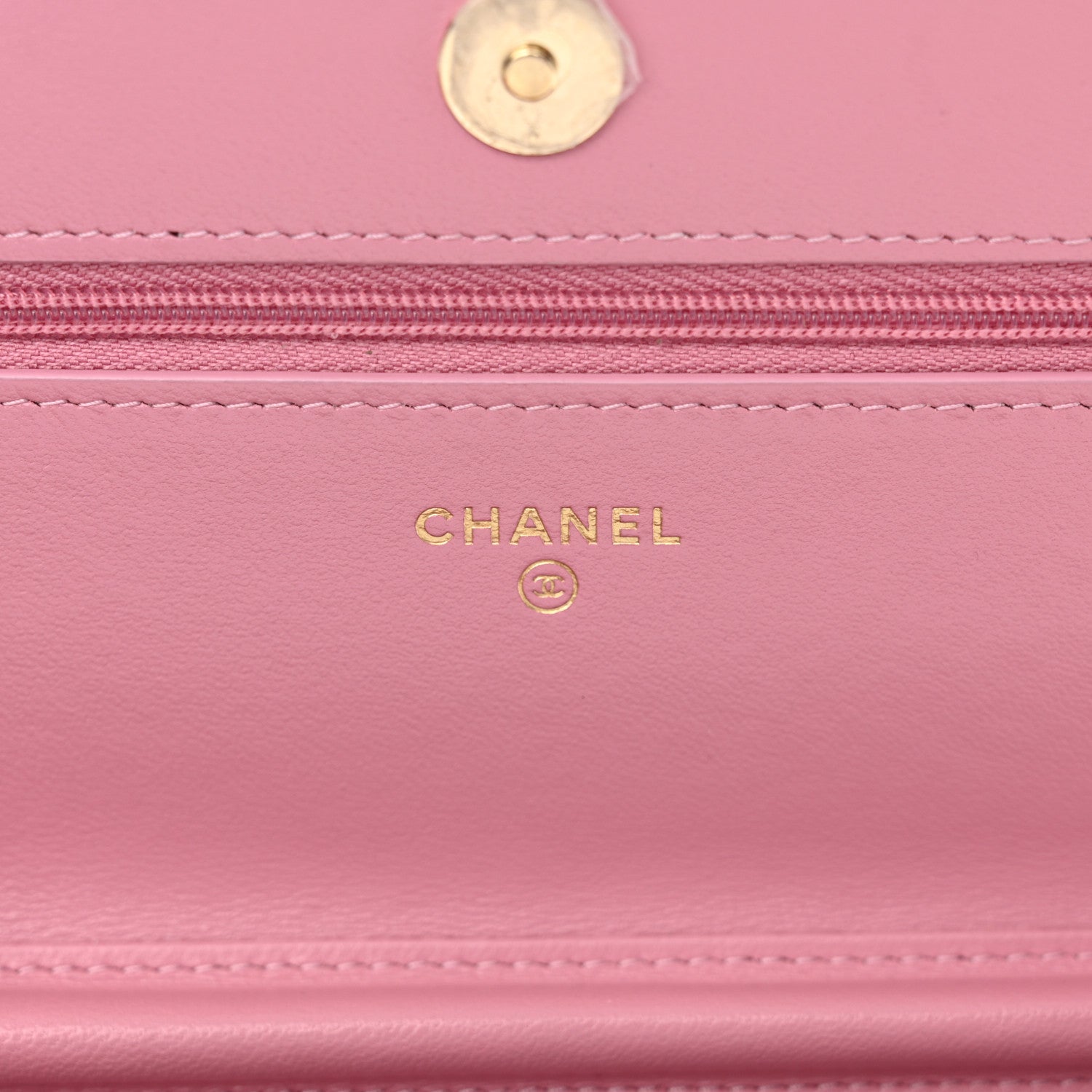 Chanel Tweed Quilted Wallet On Chain WOC Pink 6 of 15