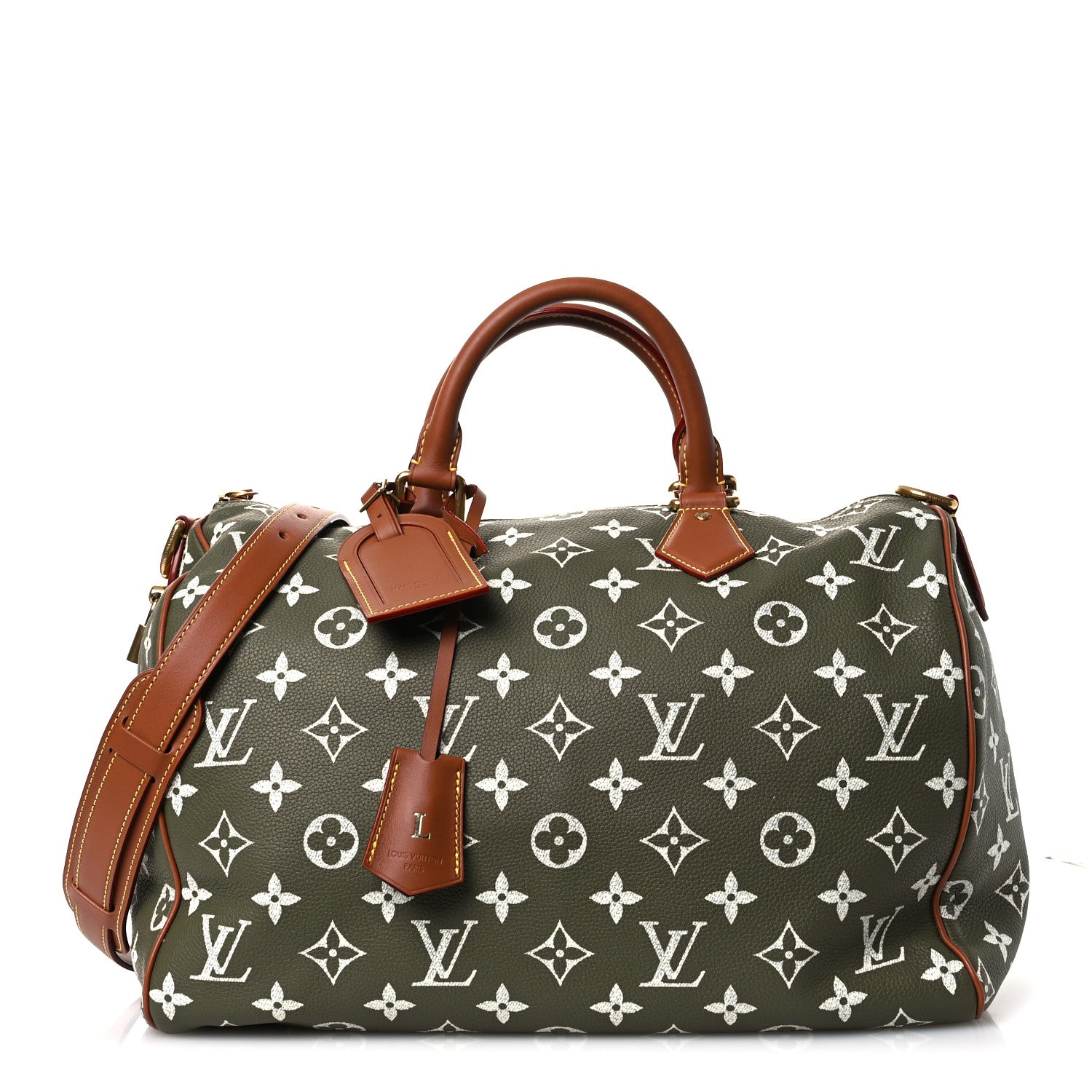 Louis Vuitton Calfskin Monogram Speedy P9 Bandouliere 40 Green