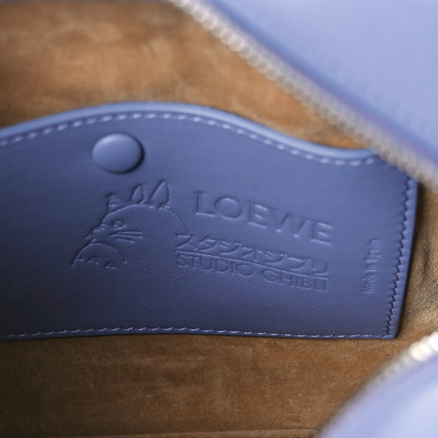 X HOWLS MOVING CASTLE Satin Calfskin Calcifer Amazona 16 Blueberry