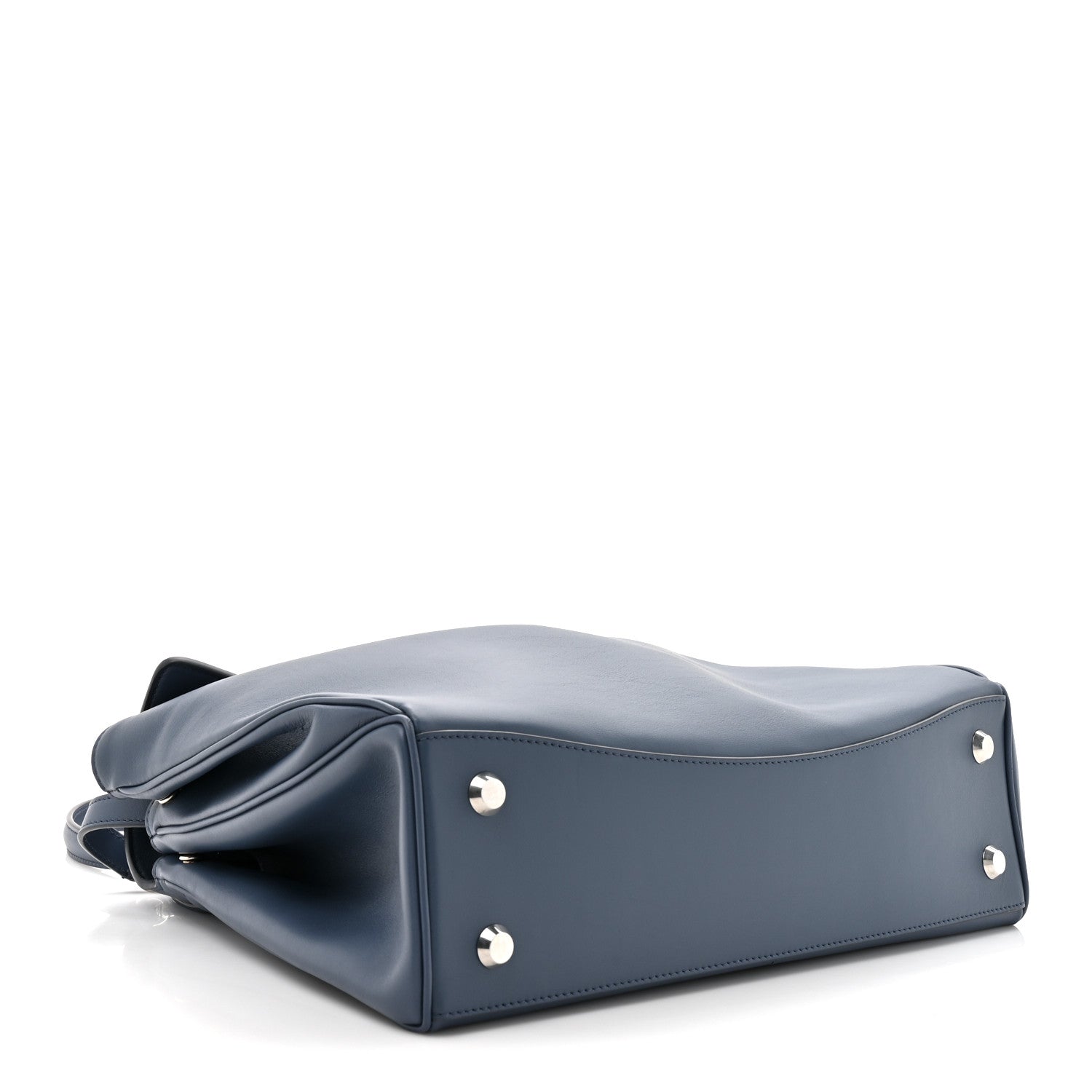 Balenciaga Natural Smooth Calfskin Medium Rodeo Top Handle Handbag Faded Dark Blue 4 of 13