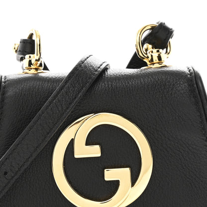 Gucci Roxy Calfskin Mini Blondie Card Case Wallet with Strap Shoulder Black 8 of 11