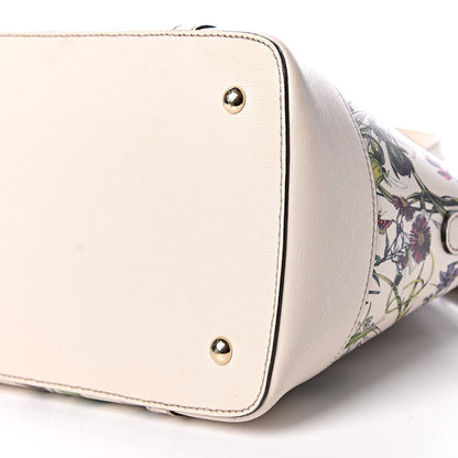 Gucci Canvas Flora Infinity Medium Nice Top Handle Dome Bag White 12 of 13