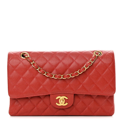 Chanel Caviar Quilted Medium Double Flap Red 1 of 14