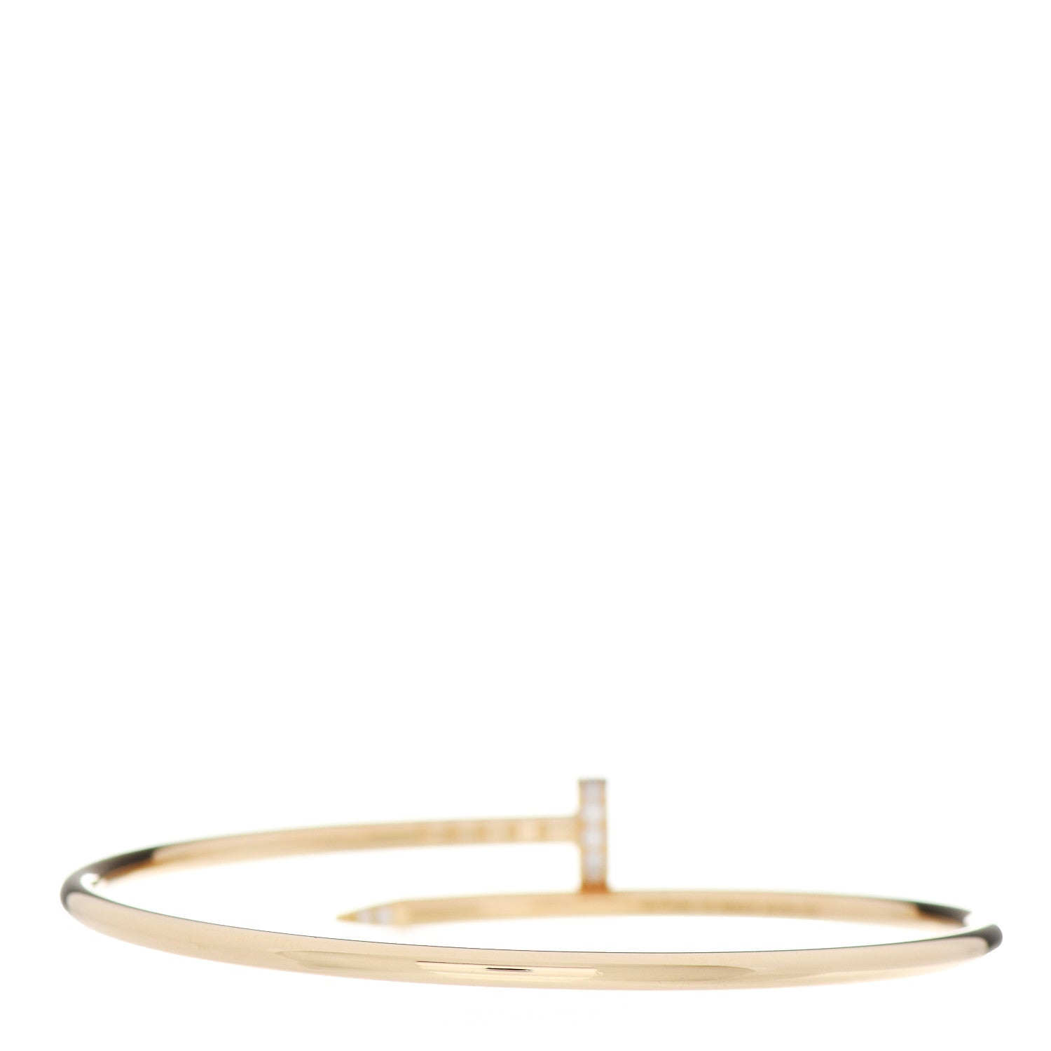 Cartier 18K Yellow Gold Diamond Small Juste Un Clou Bracelet 16 2 of 4